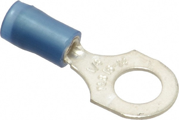 Thomas & Betts RB14-14 D Shaped Ring Terminal Partially Insulated, 18 to 14 AWG, Crimp Connection