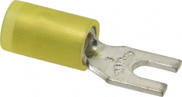 Thomas & Betts RC10-6F Standard Fork Terminal Yellow, Nylon, Partially Insulated, #6 Stud, Crimp