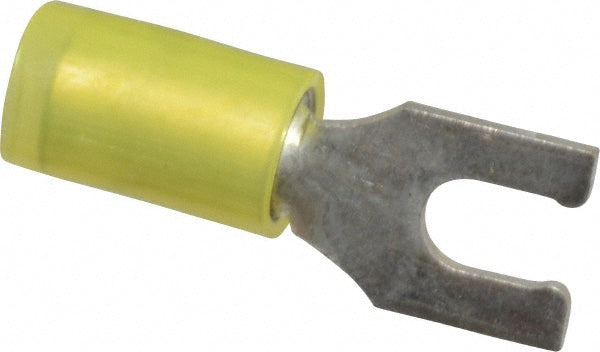 Thomas & Betts RC10-8FL Locking Fork Terminal Yellow, Nylon, Partially Insulated, #8 Stud, Crimp