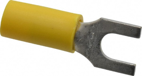 Thomas & Betts 10RC-10F Standard Fork Terminal Yellow, Vinyl, Partially Insulated, #10 Stud, Crimp