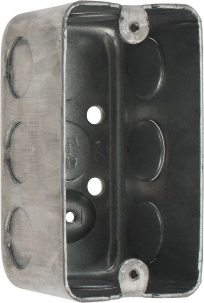 Thomas & Betts 58371-1/2 Electrical Outlet Box Steel, Rectangle, 4" OAH, 2-1/8" OAW, 2-1/8" OAD, 1 Gang
