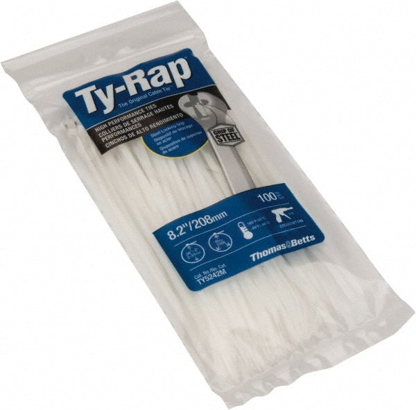 Thomas & Betts TY5242M Cable Tie Duty 8.19" Long, Natural, Nylon, Standard