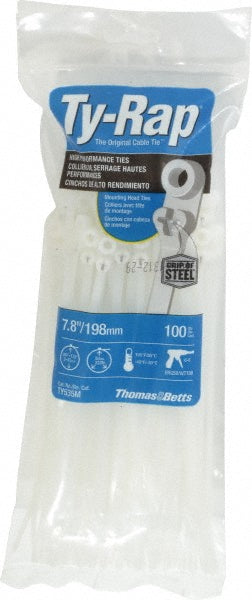 Thomas & Betts TY535M Cable Tie 7.8" Long, Natural, Nylon, Mountable