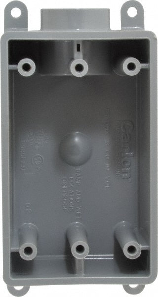 Thomas & Betts E980EFN Electrical Junction Box Polyvinylchloride, Rectangle, 5.7" OAH, 2.8" OAW, 2.3" OAD, 1 Gang