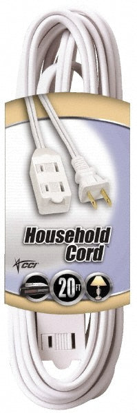 Southwire 94158901 20', 16/2 Gauge/Conductors, White Indoor Extension Cord