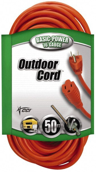 Southwire 2308SW8803 50', 16/3 Gauge/Conductors, Orange Indoor & Outdoor Extension Cord