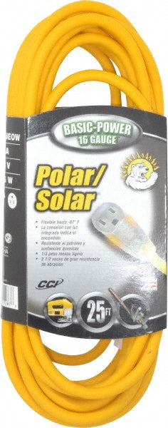Southwire 1287SW0002 25', 16/3 Gauge/Conductors, Yellow Outdoor Extension Cord