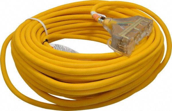 Southwire 3489SW0002 100', 12/3 Gauge/Conductors, Yellow Outdoor Extension Cord