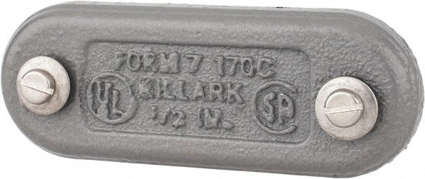 Hubbell Killark 170C 1/2" Trade, Cast Iron Conduit Body Cover Plate