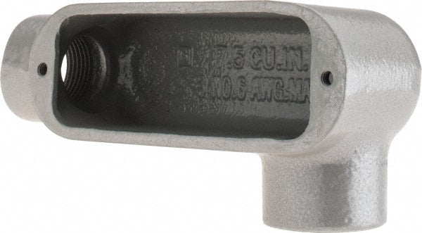 Hubbell Killark OLL-2M Form 35, LL Body, 3/4" Trade, IMC, Rigid Malleable Iron Conduit Body