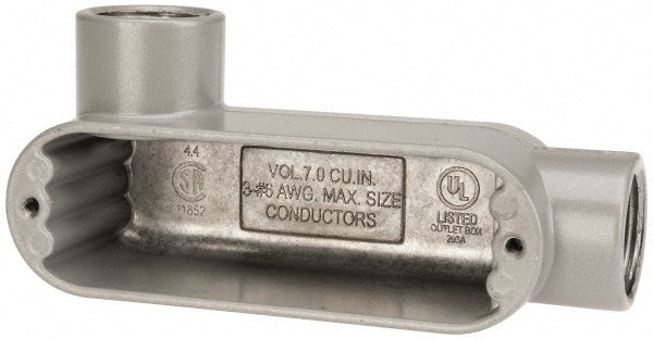 Hubbell Killark OLL-2 Form 85, LL Body, 3/4" Trade, IMC, Rigid Aluminum Conduit Body