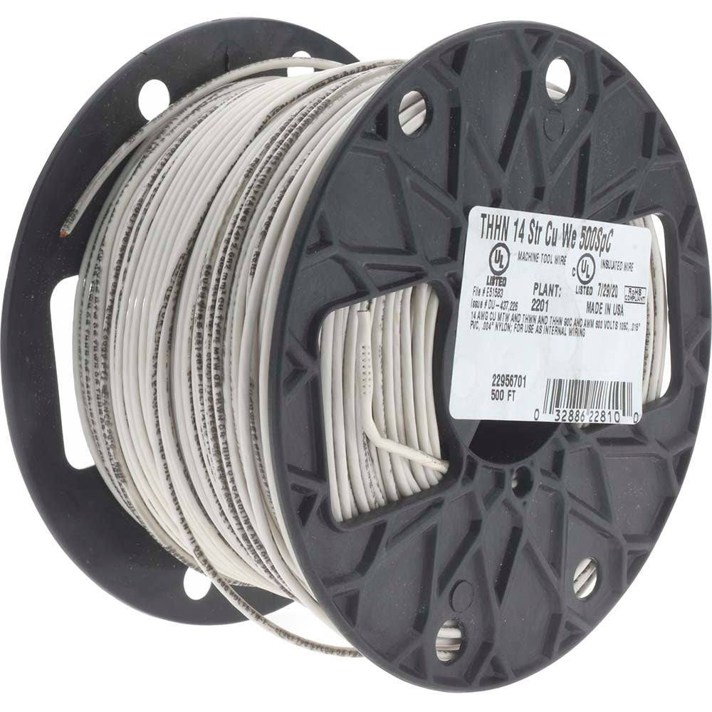 Southwire 22956701 Building Wire THHN, 14 AWG, Nylon, Stranded Core, 500' Long