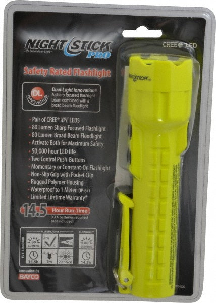 Bayco XPP-5422G Handheld Flashlight LED, 80 Lumens, 14.5 hr Max Run Time, AA Battery (Not Included)