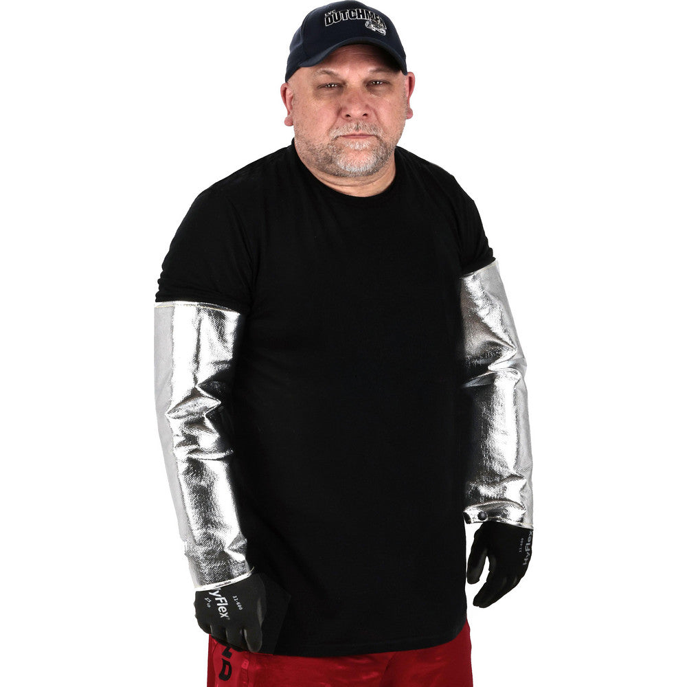PRO-SAFE AL10-BK-18L Aluminized Sleeve Size Universal, Aluminized Kevlar, Silver & Yellow