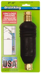 GT Water Products, Inc. 750 For 3 to 6 Inch Pipe, 4-5/8 Inch Cable Length, Handheld, Manual and Hand Drain Cleaner
