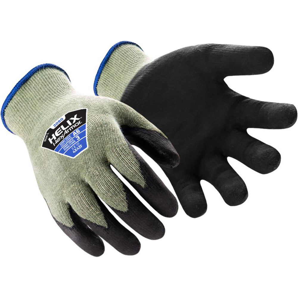 HexArmor 2080-S (7) Cut & Puncture-Resistant Gloves Size S, ANSI Cut A6, ANSI Puncture 3, Abrasion Level 6, Nitrile, Kevlar
