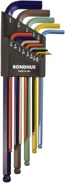Bondhus 69637 13 Piece L-Key Ball End Hex Key Set