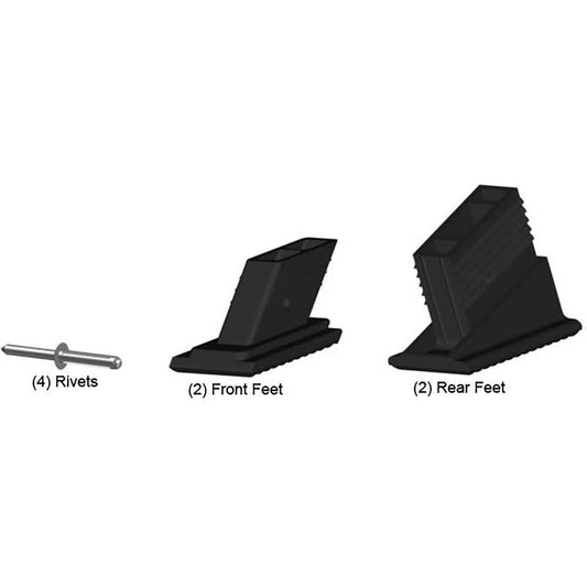 Little Giant Ladder 31192 Ladder Accessories Accessory Type Replacement Feet Kit  For Use With Jumbo Step  Material Plastic  Overall Height 4.5in  Overall Length 7.00  Overall Width 7