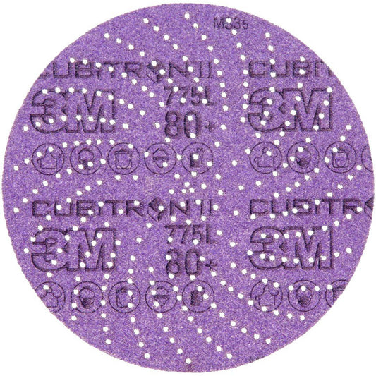 3M 7100045072 Hook & Loop Disc 6" Dia, 80 Grit, Coated, Precision Shaped Ceramic