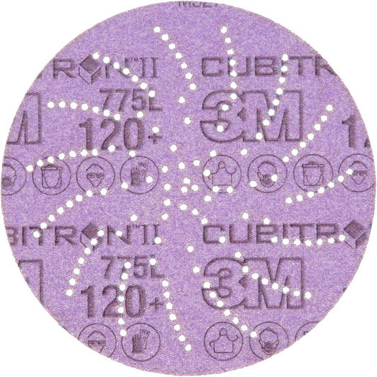 3M 7100045071 Hook & Loop Disc 5" Dia, 120 Grit, Coated, Precision Shaped Ceramic