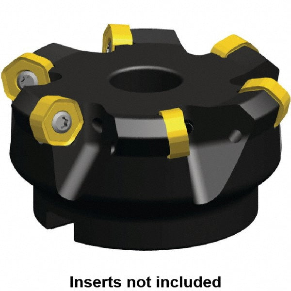Kennametal 4130432 2-1/2" Cut Diam, 3/4" Arbor Hole, 3.23mm Max Depth of Cut, 45&deg Indexable Chamfer & Angle Face Mill