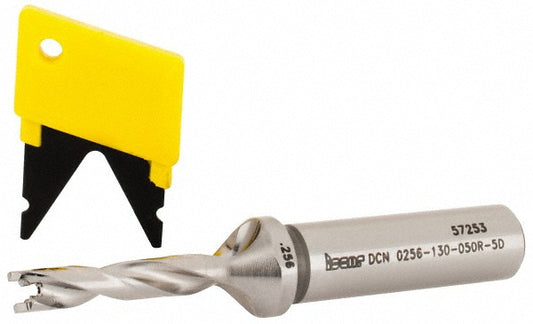 Iscar 3203281 Replaceable-Tip Drill 0.256 to 0.271" Dia, 1.3" Max Depth, 1/2" Straight-Cylindrical Shank