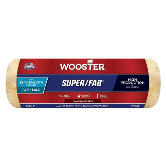 Wooster Brush R239-9 Paint Roller Cover 3/8" Nap, 9" Wide