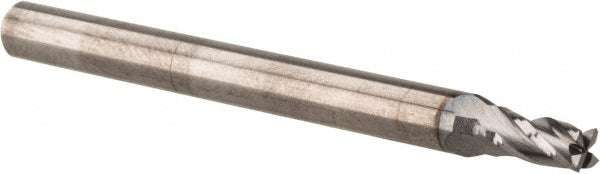 OSG 414-093808 Square End Mill 3/32'' Dia, 3/16'' LOC, 1/8'' Shank Dia, 1-1/2'' OAL, 4 Flutes, Solid Carbide