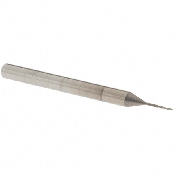 OSG 492-0200 Square End Mill 1/64'' Dia, 1/16'' LOC, 1/8'' Shank Dia, 1-1/2'' OAL, 2 Flutes, Solid Carbide