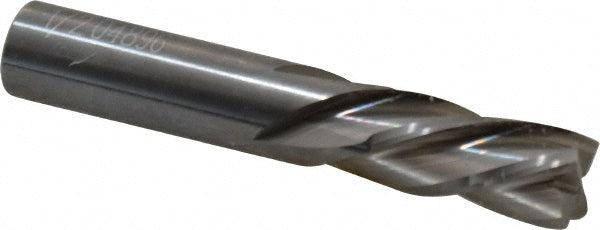 OSG 447-5000 Square End Mill 1/2'' Dia, 1'' LOC, 1/2'' Shank Dia, 3'' OAL, 4 Flutes, Solid Carbide