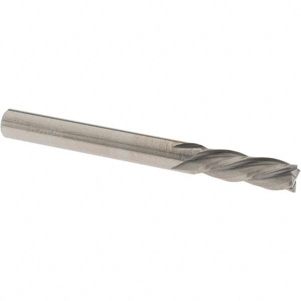 OSG 447-2500 Square End Mill 1/4'' Dia, 3/4'' LOC, 1/4'' Shank Dia, 2-1/2'' OAL, 4 Flutes, Solid Carbide