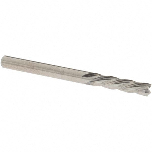 OSG 447-1250 Square End Mill 1/8'' Dia, 1/2'' LOC, 1/8'' Shank Dia, 1-1/2'' OAL, 4 Flutes, Solid Carbide