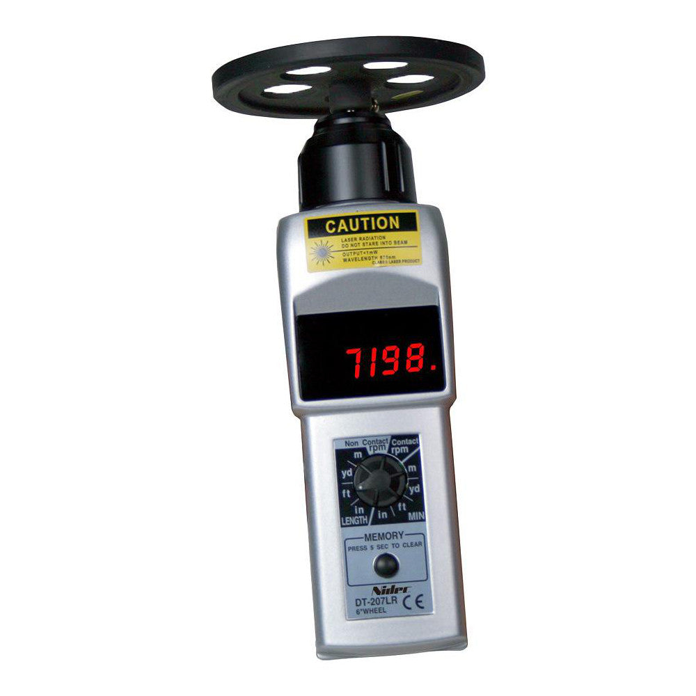 SHIMPO DT-207LR-S12 Accurate up to 0.006 +/- 1% Digit (6 RPM Max) (25,000 to 99,999 RPM), 1 RPM Resolution, Contact and Noncontact Tachometer