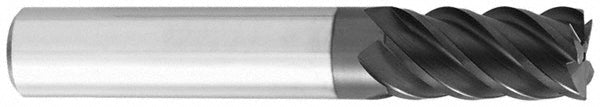 OSG HP455-2500 Square End Mill 1/4'' Dia, 3/4'' LOC, 1/4'' Shank Dia, 2-1/2'' OAL, 5 Flutes, Solid Carbide