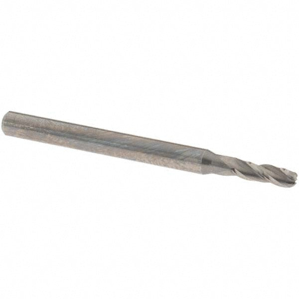 OSG 403-0938-BN Ball End Mill 0.0938" Dia, 0.3125" LOC, 3 Flute, Solid Carbide