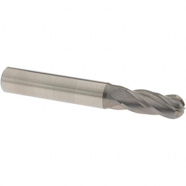 OSG 404-3543-BN Ball End Mill 0.3543" Dia, 0.8661" LOC, 4 Flute, Solid Carbide