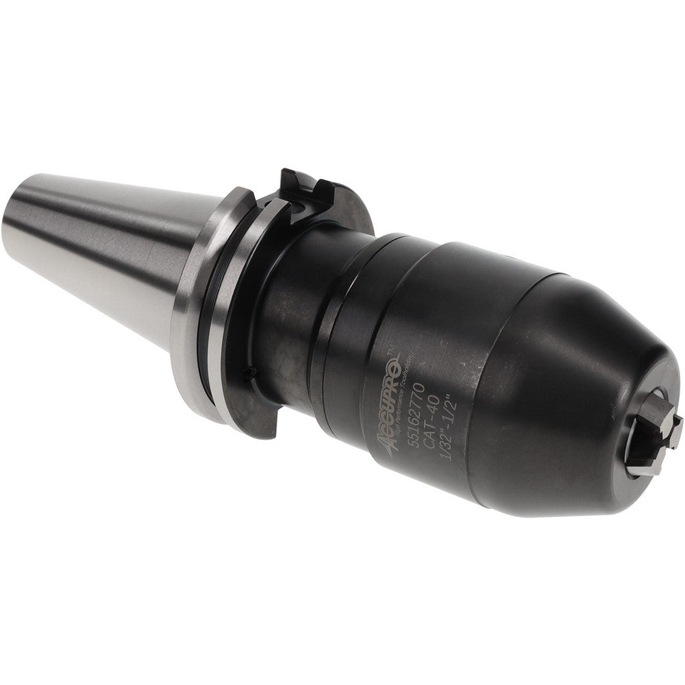 Accupro HB01340400MSC Drill Chuck 1/32 to 1/2" Capacity, Integral Shank Mount, CAT40