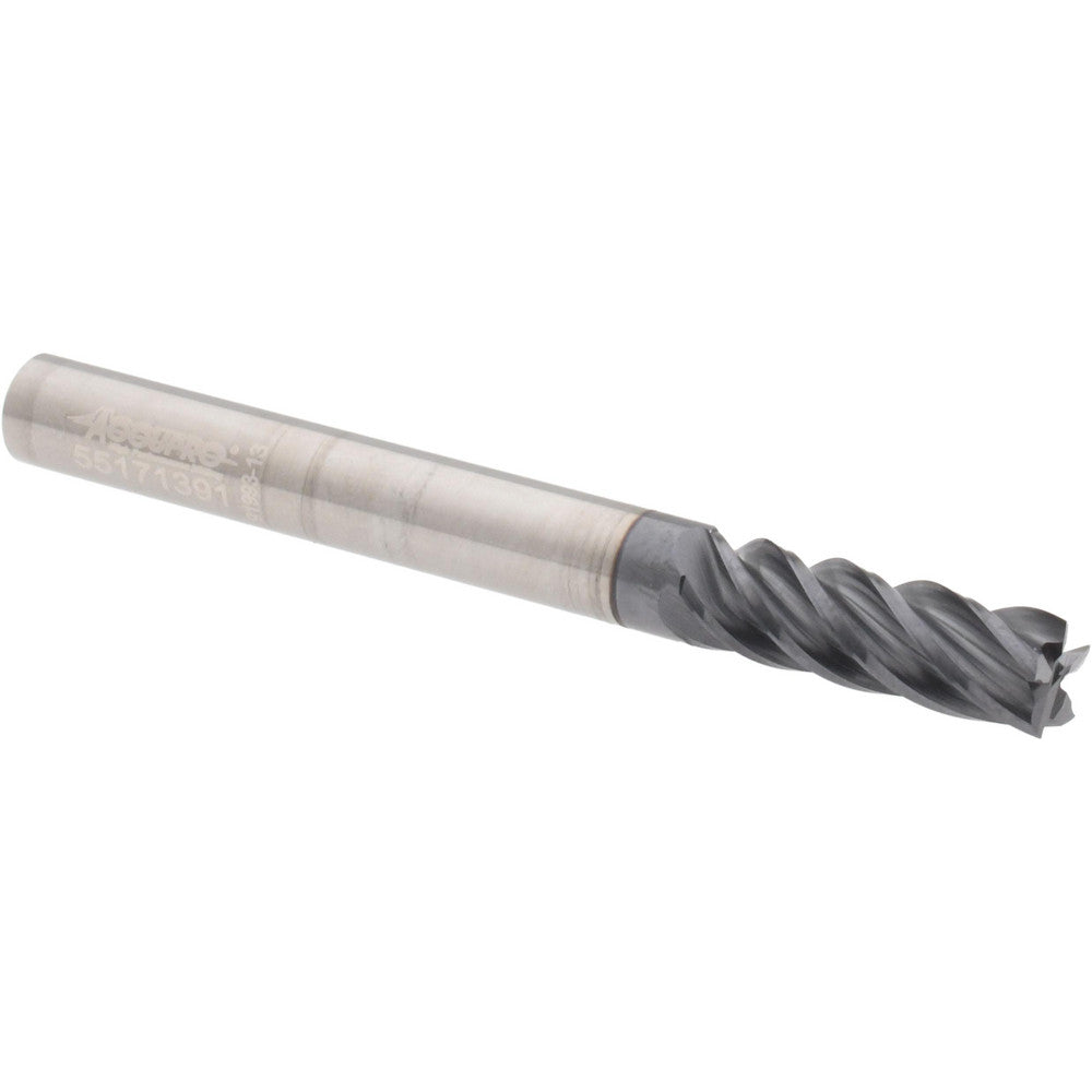 Accupro 95168309 Square End Mill 1/4" Dia, 3/4" LOC, 5 Flute, Solid Carbide