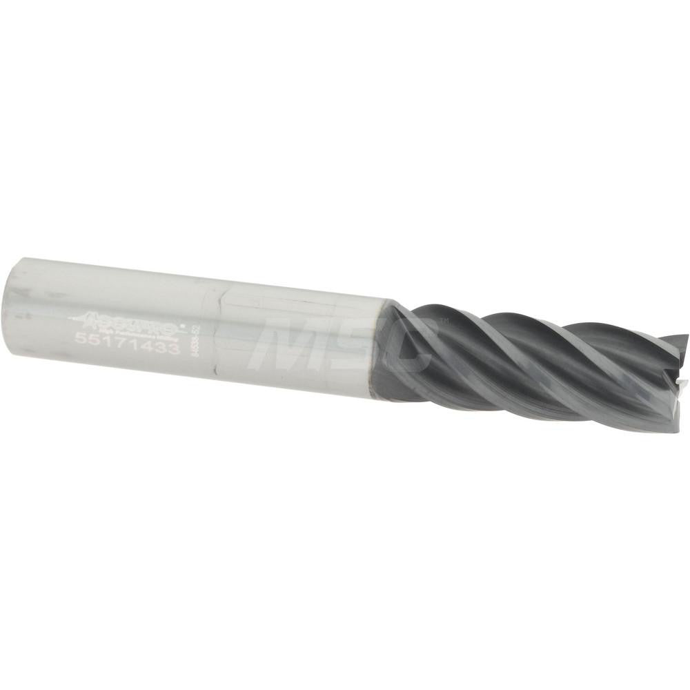 Accupro 95168432 Square End Mill 3/8" Dia, 1" LOC, 5 Flute, Solid Carbide
