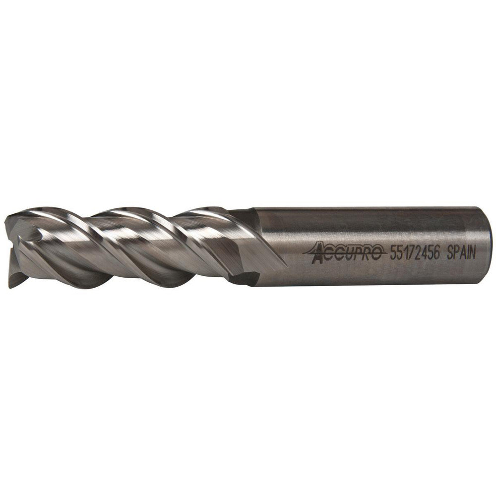 Accupro 39527 Square End Mill 5/8" Dia, 1-5/8" LOC, 3 Flute, Powdered Metal