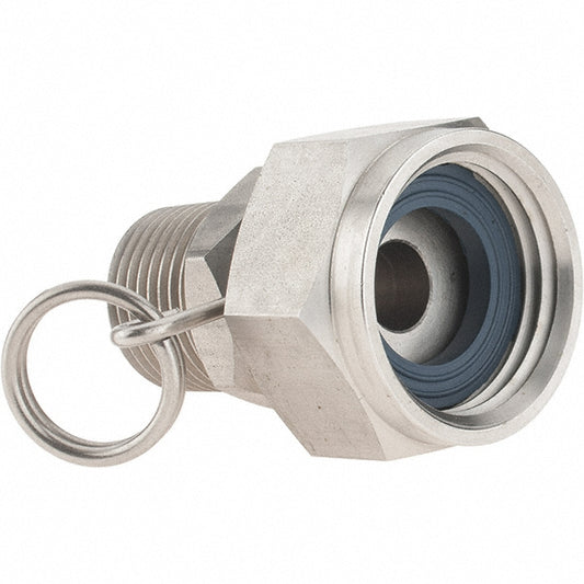 SANI-LAV N11S 1 Piece, 1/2 NPT & 3/4 GHT MNPT x FGHT, Stainless Steel Reusable Hose Male Swivel Fitting