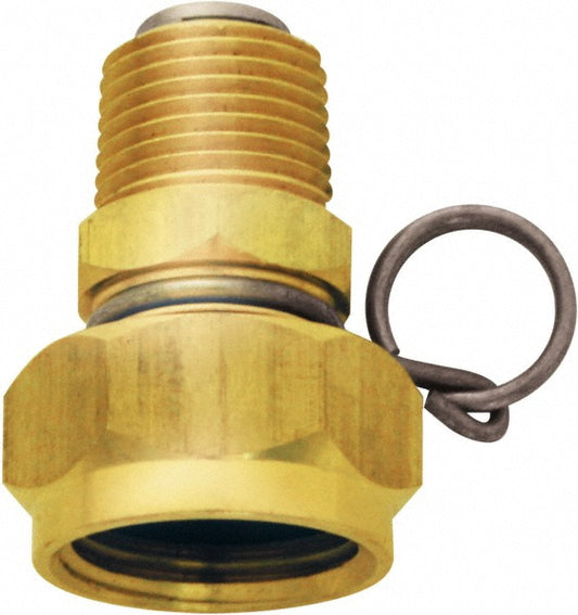 SANI-LAV N11 1 Piece, 1/2 NPT & 3/4 GHT MNPT x FGHT, Brass Reusable Hose Male Swivel Fitting