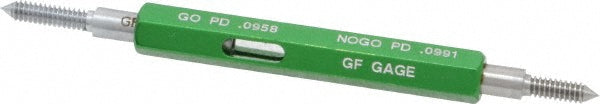 GF Gage W0112402BS Plug Thread Gage #4-40 Thread, 2B Class, Double End, Go & No Go