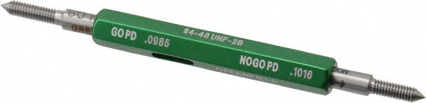 GF Gage W0112482BS Plug Thread Gage #4-48 Thread, 2B Class, Double End, Go & No Go