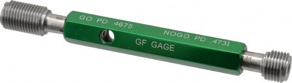 GF Gage W0500202BS Plug Thread Gage 1/2-20 Thread, 2B Class, Double End, Go & No Go