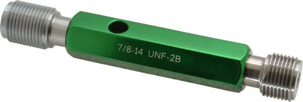 GF Gage W0875142BS Plug Thread Gage 7/8-14 Thread, 2B Class, Double End, Go & No Go