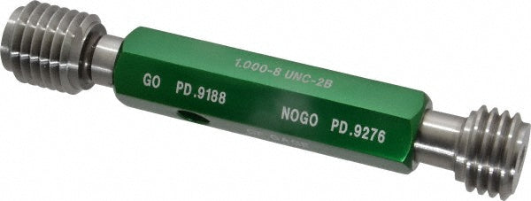 GF Gage W1000082BS Plug Thread Gage #1-8 Thread, 2B Class, Double End, Go & No Go