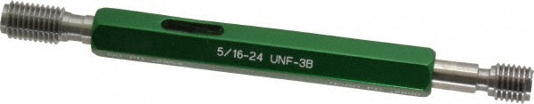 GF Gage W0312243BS Plug Thread Gage 5/16-24 Thread, 3B Class, Double End, Go & No Go