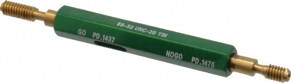 GF Gage W0164322BSTIN Plug Thread Gage #8-32 Thread, 2B Class, Double End, Go & No Go