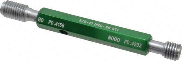 GF Gage H0375162BS 3/8-16 Thread, Steel, Screw Thread Insert (STI) Class 2B, Plug Thread Insert Go/No Go Gage